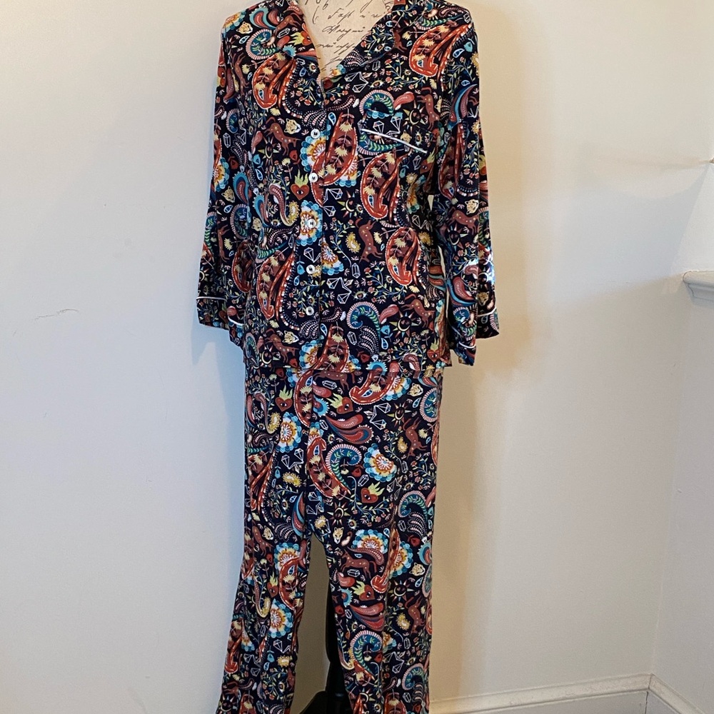 Loft Enchanted Forest Pajamas Mystic Paisley PJ’s Set size L & XL